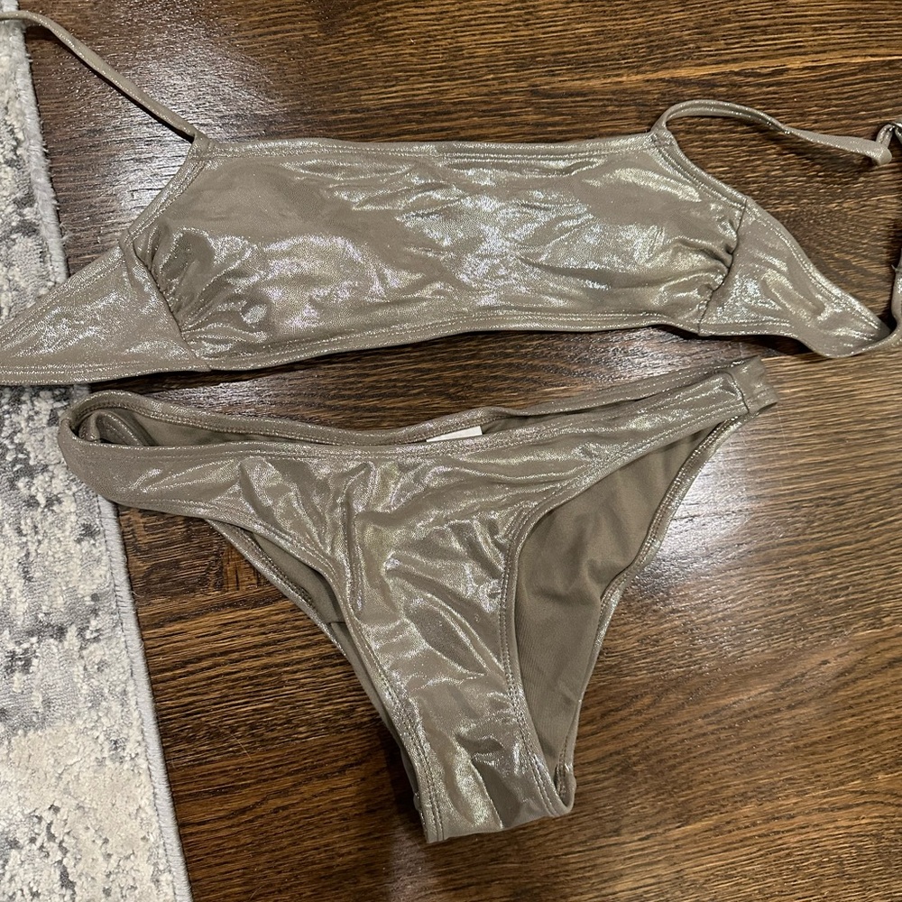 Gold metallic bikini